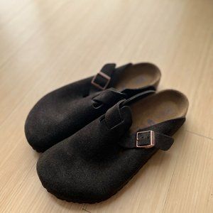 [NWOT] Birkenstock Boston Soft Leather Suede Clogs - Mocha